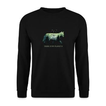 There is no Planet B - Umweltschutz Klimaschutz - Unisex Pullover - Schwarz - Vorne - Alina (178cm) & Michal (187cm)