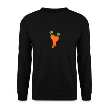 Conception de carottes - Sweat-shirt Unisexe - noir - Devant - Alina (178cm) & Michal (187cm)