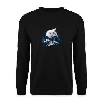 There is no Planet B - Umweltschutz Klimaschutz - Unisex Pullover - Schwarz - Vorne - Alina (178cm) & Michal (187cm)