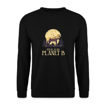 There is no Planet B - Umweltschutz Klimaschutz - Unisex Pullover - Schwarz - Vorne - Alina (178cm) & Michal (187cm)