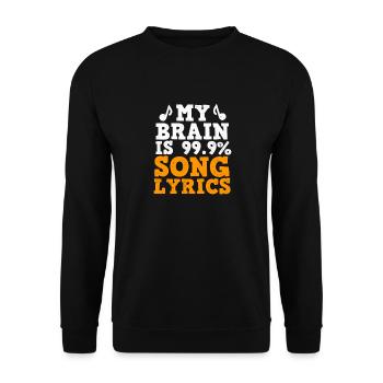My brain is chanson paroles pour chanteurs - Sweat-shirt Unisexe - noir - Devant - Alina (178cm) & Michal (187cm)