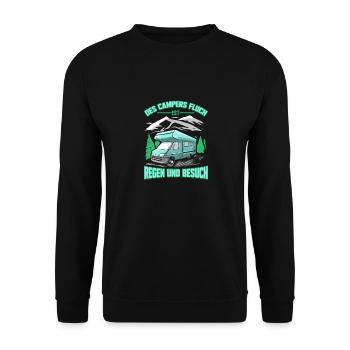 Camping Wohnmobil Des Campers Fluch Rentner Rente - Unisex Pullover - Schwarz - Vorne - Alina (178cm) & Michal (187cm)