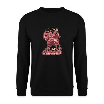 Funny horse equitation rider vaulting gaul - Unisex Sweatshirt - black - Front - Alina (178cm) & Michal (187cm)