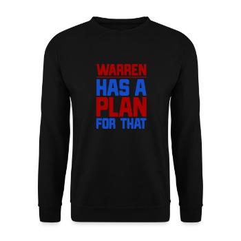 Warren hat einen Plan dafür Elizabeth Warren - Unisex Pullover - Schwarz - Vorne - Alina (178cm) & Michal (187cm)
