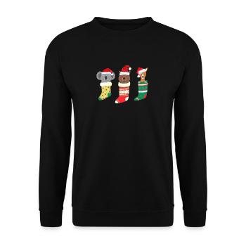 Australia Christmas - Unisex Sweatshirt - black - Front - Alina (178cm) & Michal (187cm)