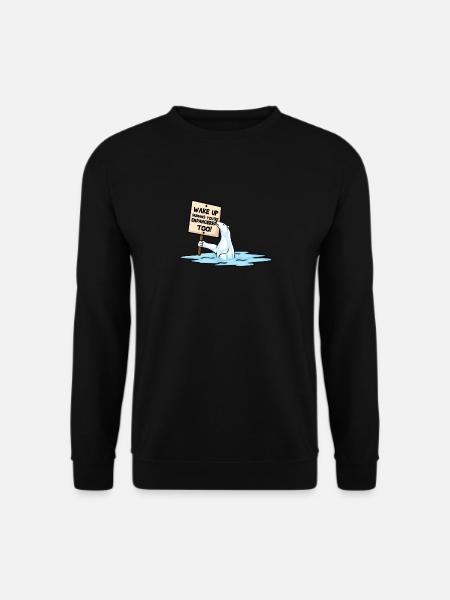 Eisbär und Menschen vom Aussterben bedroht Klima - Unisex Pullover - Schwarz