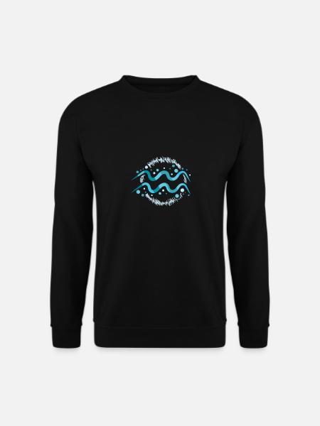 Sternzeichen Wassermann - Unisex Pullover - Schwarz