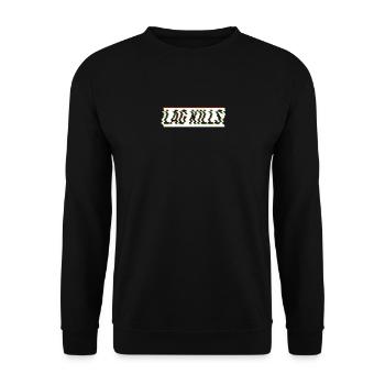 Gamer Shirt Lag Kills Glitch Style - Unisex Pullover - Schwarz - Vorne - Alina (178cm) & Michal (187cm)