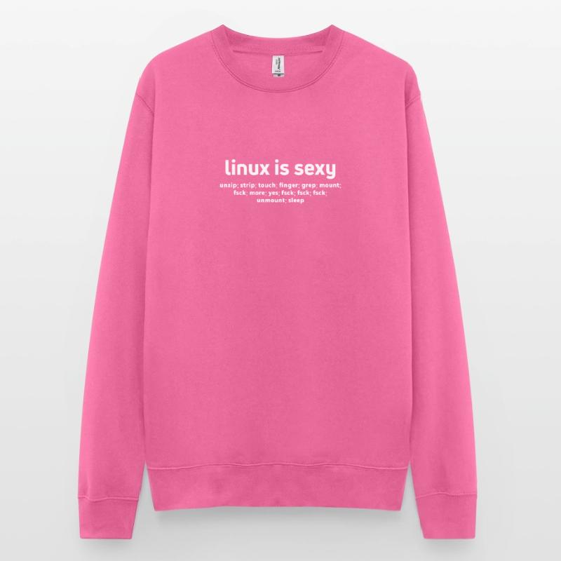 Linux Funny Commands Fsck Démonter les utilisateurs Linux Sweat-shirt Unisexe