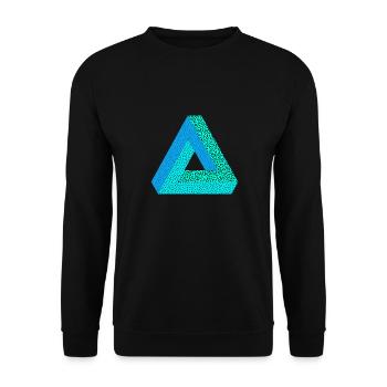Memphis design geometry gift idea nerd triangle - Unisex Sweatshirt - black - Front - Alina (178cm) & Michal (187cm)