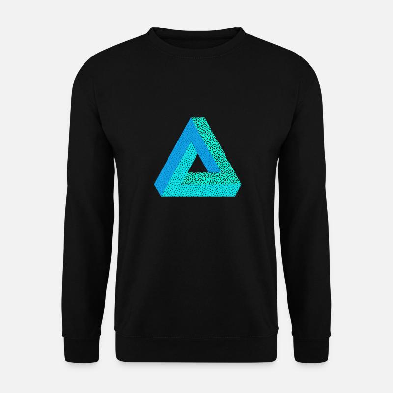 Memphis design geometry gift idea nerd triangle - Unisex Sweatshirt - black