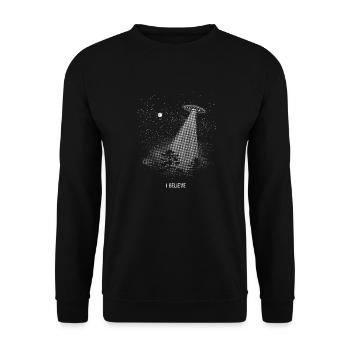 I believe in life on other planets - Unisex Pullover - Schwarz - Vorne - Alina (178cm) & Michal (187cm)
