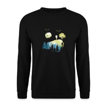 Klettern Bergsteigen und Wandern - Unisex Pullover - Schwarz - Vorne - Alina (178cm) & Michal (187cm)