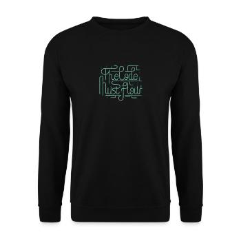 Programming Coder Developer Code Must Flow - Unisex Sweatshirt - black - Front - Alina (178cm) & Michal (187cm)