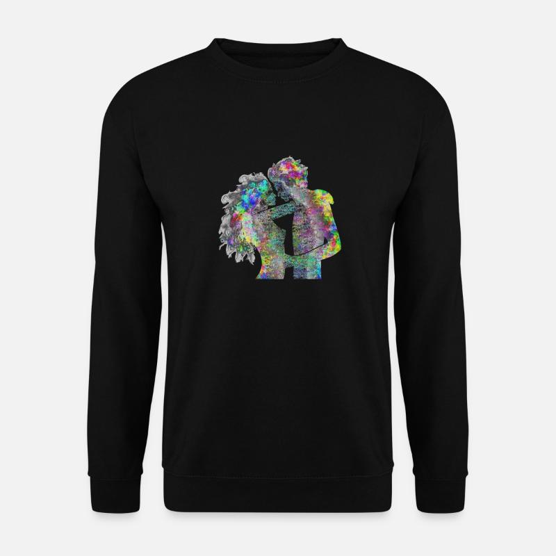 Psychedelisches Liebespaar - Unisex Pullover - Schwarz