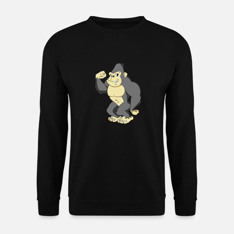 Muskulöser Gorilla - Unisex Pullover - Schwarz