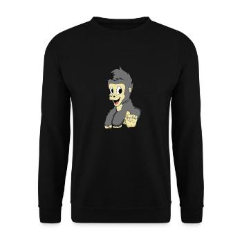 Bébé gorille - Sweat-shirt Unisexe - noir - Devant - Alina (178cm) & Michal (187cm)