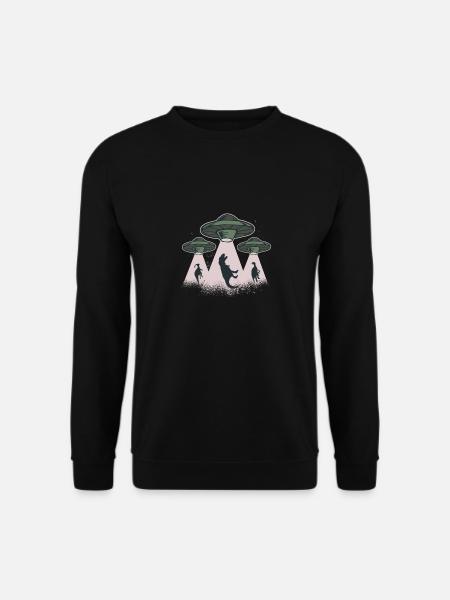 Cadeau drôle de conception d'enlèvement d'Alien Dino - Sweat-shirt Unisexe - noir