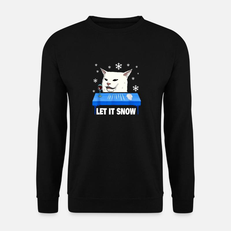 Let it snow Cat Ugly Christmas Sweater - Unisex Pullover - Schwarz