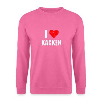 Ich liebe Kacken Lustiger Spruch Geschenk - Unisex Pullover - Pink - Vorne