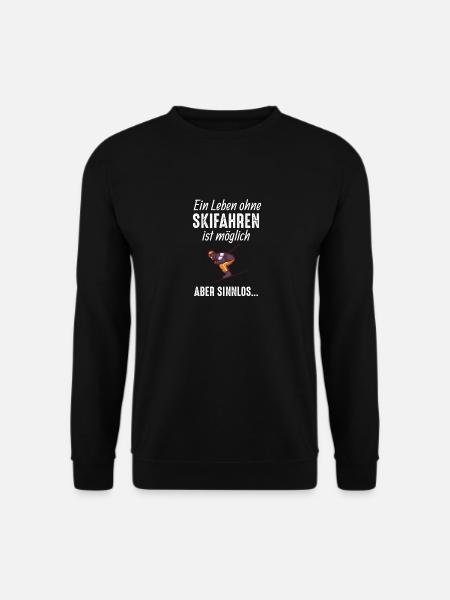 Leben Ohne Skifahren lustiger Spruch Skifahrer - Unisex Pullover - Schwarz