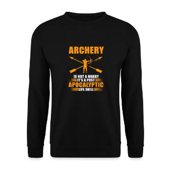 Archery - Unisex Sweatshirt - black - Front - Alina (178cm) & Michal (187cm)