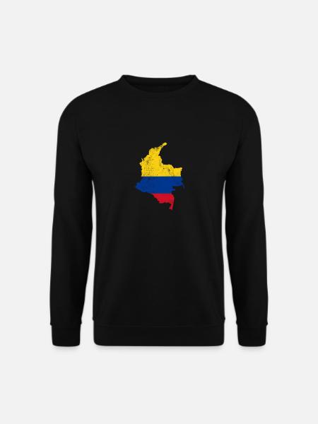 Drapeau de la Colombie design vintage en détresse - Sweat-shirt Unisexe - noir