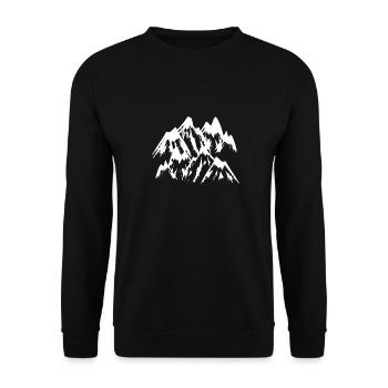 Mountain Nature Mountains Mountains - Unisex Sweatshirt - black - Front - Alina (178cm) & Michal (187cm)