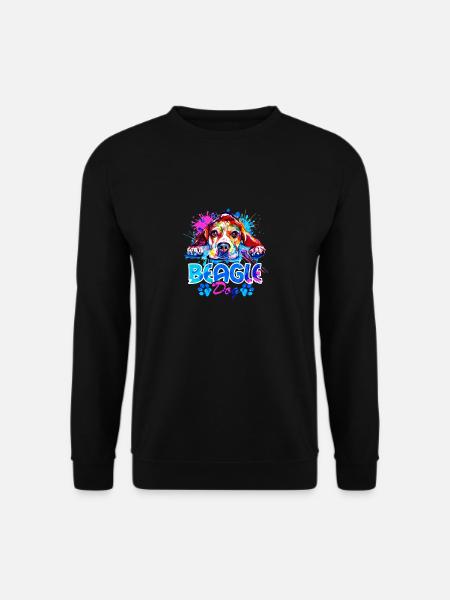 Beagle-Hund bunt - Unisex Pullover - Schwarz