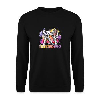 Taekwondo Taekwondo Colorful - Unisex Sweatshirt - black - Front - Alina (178cm) & Michal (187cm)