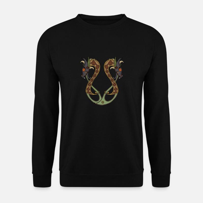 Odins Dragon Mythical Celtic Viking Stammesgeschenk - Unisex Pullover - Schwarz