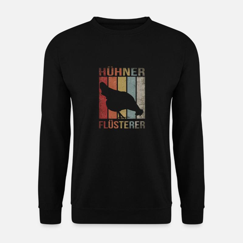 Hühner Flüsterer Geschenk Henne Landwirt Bauer - Unisex Pullover - Schwarz
