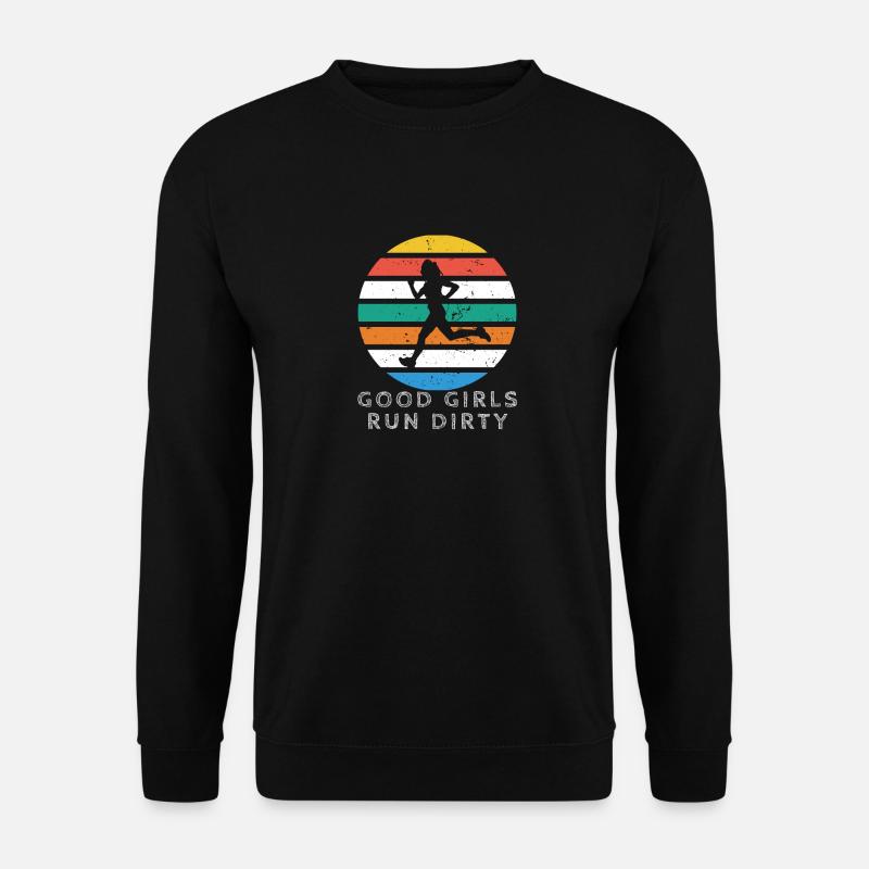 Good Girls Run Dirty Retro Vintage - Unisex Pullover - Schwarz