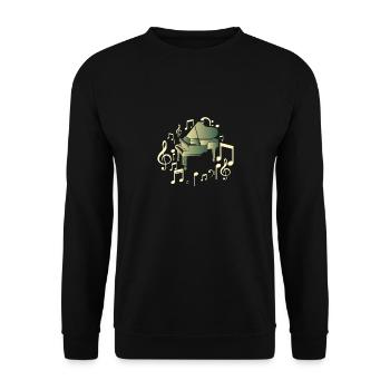 Klavier - Unisex Pullover - Schwarz - Vorne - Alina (178cm) & Michal (187cm)