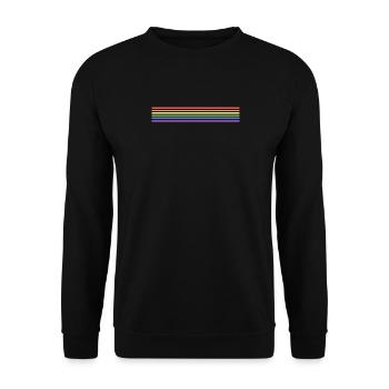RAINBOW Rainbow Gay Pride LGBTQ - Unisex Sweatshirt - black - Front - Alina (178cm) & Michal (187cm)