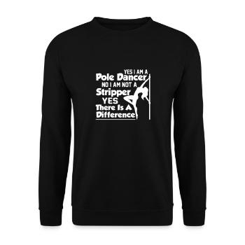 Pole Dance Ich bin Pole Dancer - Unisex Pullover - Schwarz - Vorne - Alina (178cm) & Michal (187cm)