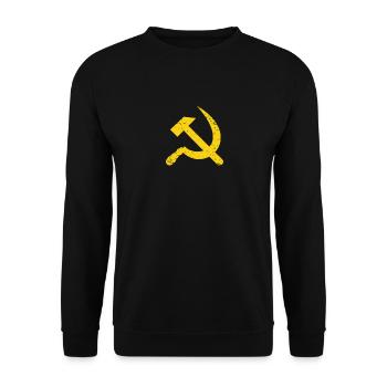 Marteau et faucille du drapeau communiste de l'Union soviétique - Sweat-shirt Unisexe - noir - Devant - Alina (178cm) & Michal (187cm)