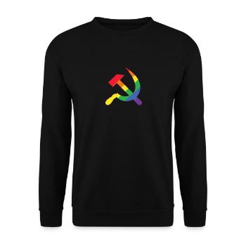 Soviet Union communist flag hammer and sickle - Unisex Sweatshirt - black - Front - Alina (178cm) & Michal (187cm)
