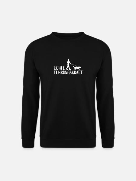 Echte Führungskraft Mann Chef Hund - Unisex Pullover - Schwarz