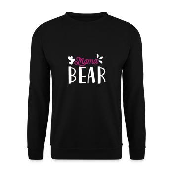 Mama Bear - Unisex Sweatshirt - black - Front - Alina (178cm) & Michal (187cm)