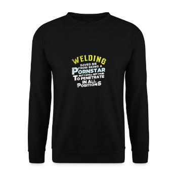 Soudeur soudeur cadeau drôle - Sweat-shirt Unisexe - noir - Devant - Alina (178cm) & Michal (187cm)