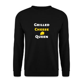 Grilled Cheese Queen - Unisex Sweatshirt - black - Front - Alina (178cm) & Michal (187cm)