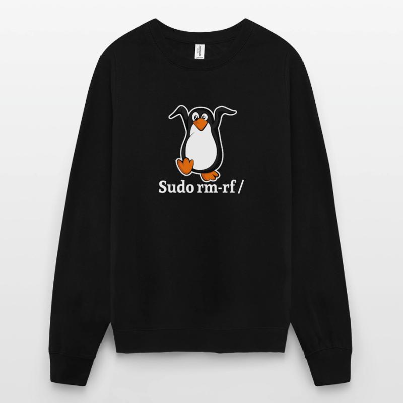 Tux Linux Pingouin Sudo Rm Rf | Computerfreak Hack Sweat-shirt Unisexe