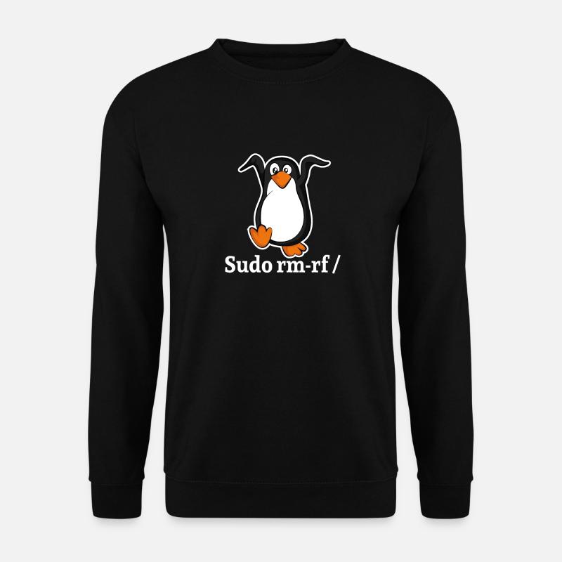 Tux Linux Pingouin Sudo Rm Rf | Computerfreak Hack - Sweat-shirt Unisexe - noir