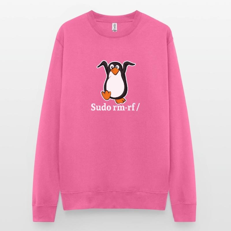 Tux Linux Pingouin Sudo Rm Rf | Computerfreak Hack Sweat-shirt Unisexe