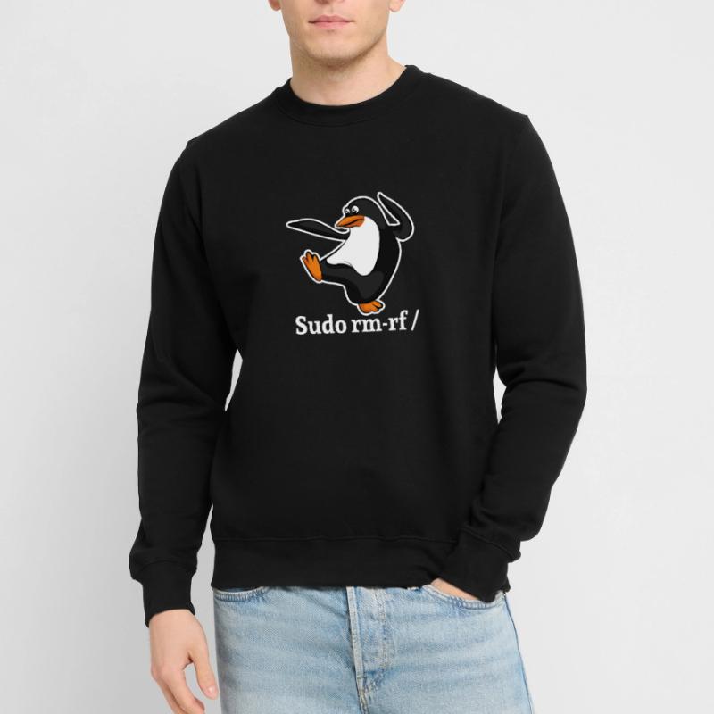 Tux Linux Pingouin Sudo Rm Rf | Computerfreak Hack Sweat-shirt Unisexe