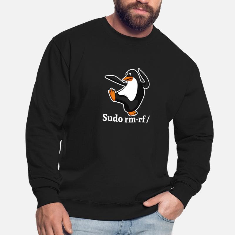 Tux Linux Pingouin Sudo Rm Rf | Computerfreak Hack Sweat-shirt Unisexe