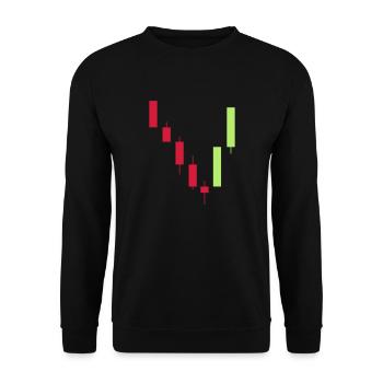 trading - Unisex Sweatshirt - black - Front - Alina (178cm) & Michal (187cm)