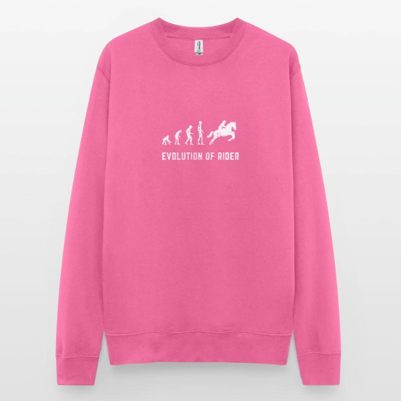 Evolution Reiter Geschenkidee Reiten und Pferde Unisex Pullover