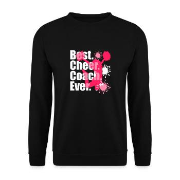 Cheerleading Bester Cheer Coach aller Zeiten - Unisex Pullover - Schwarz - Vorne - Alina (178cm) & Michal (187cm)